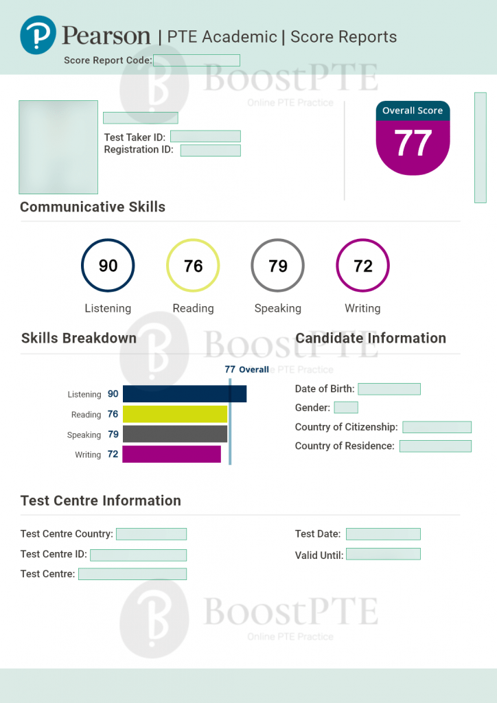 Sufyan Kaur - PTE 77 Scores Report | BoostPTE.com