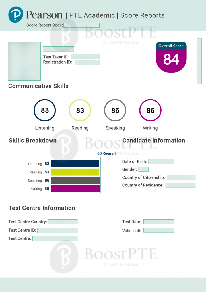Aniyah Forrest - PTE 77 Scores Report | BoostPTE.com
