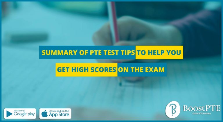 Summary of PTE Test Tips to Help You Get High Scores on the Exam
