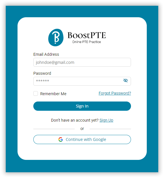 Đăng Ký / Đăng Nhập BoostPTE