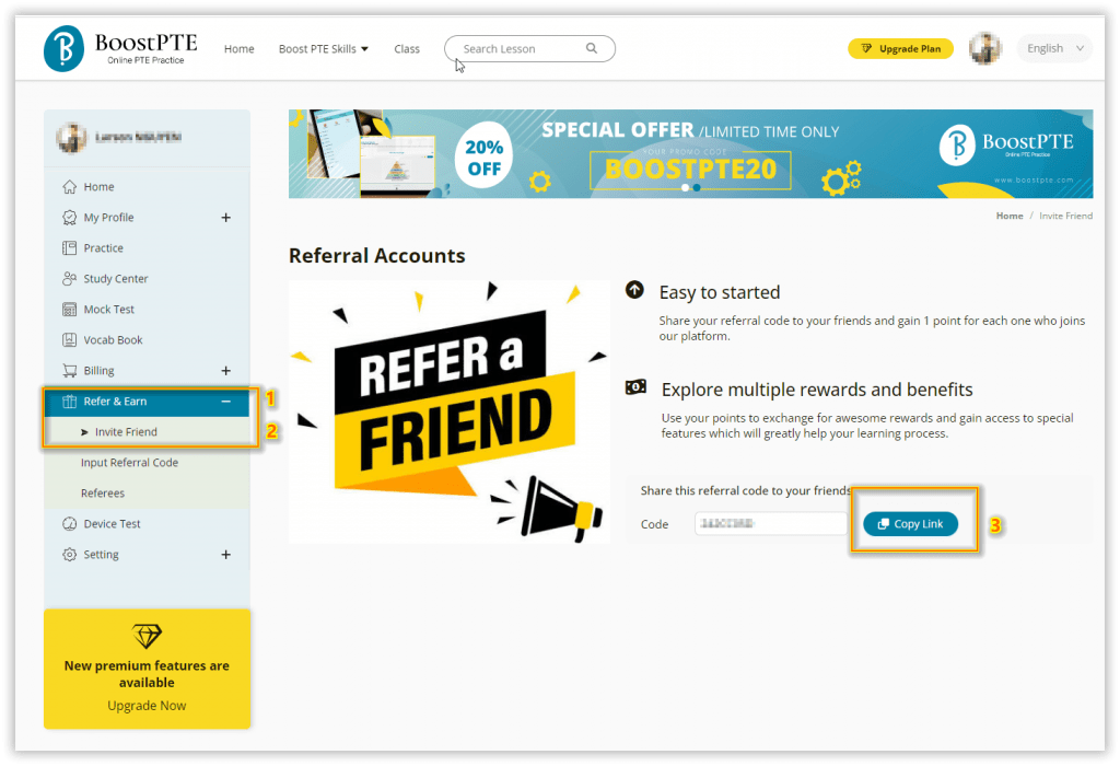 Get Referral Link